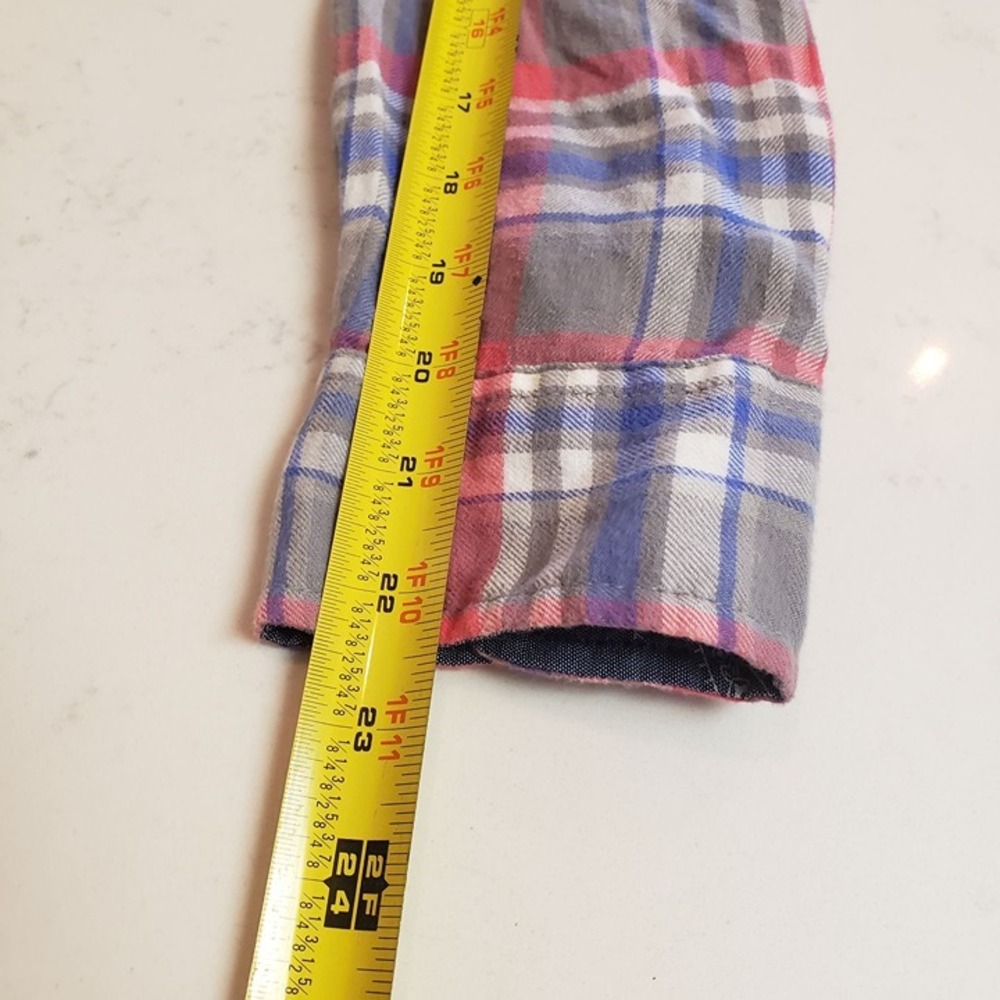 Jachs Girlfriend Flannel size Large pearl snap closure double pocket bandana pr - Picture 9 of 12